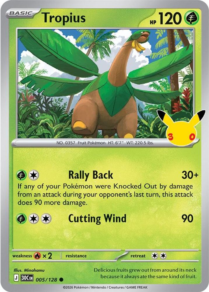 Tropius 005 - Holofoil ME 30th Celebration - Common