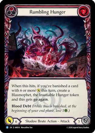 Rumbling Hunger (Red) (IAR014) - Usurp the Shadow Throne Rainbow Foil