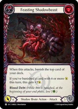 Feasting Shadowbeast (Red) (IAR023) - Usurp the Shadow Throne Rainbow Foil