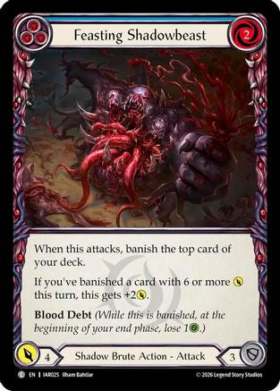 Feasting Shadowbeast (Blue) (IAR025) - Usurp the Shadow Throne Rainbow Foil
