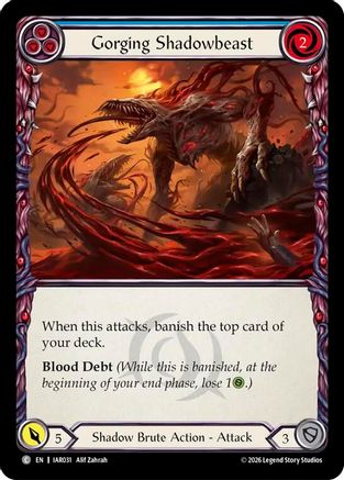Gorging Shadowbeast (Blue) (IAR031) - Usurp the Shadow Throne
