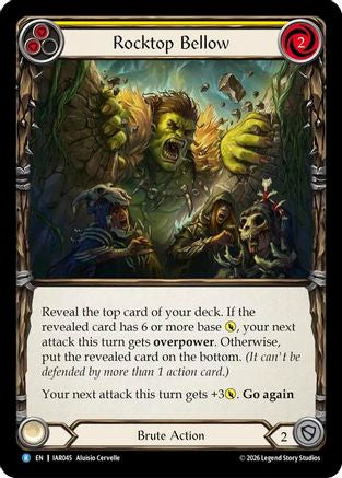 Rocktop Bellow (Yellow) (IAR045) - Usurp the Shadow Throne