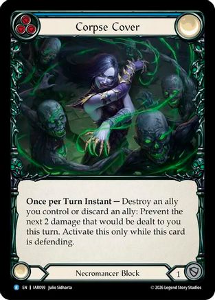 Corpse Cover (Blue) (IAR099) - Usurp the Shadow Throne Rainbow Foil
