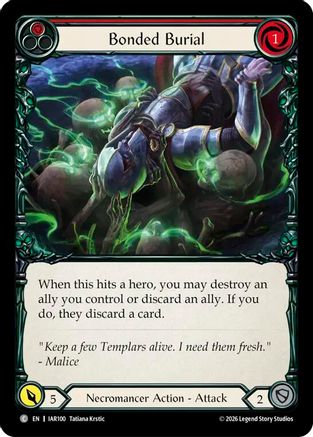 Bonded Burial (Red) (IAR100) - Usurp the Shadow Throne