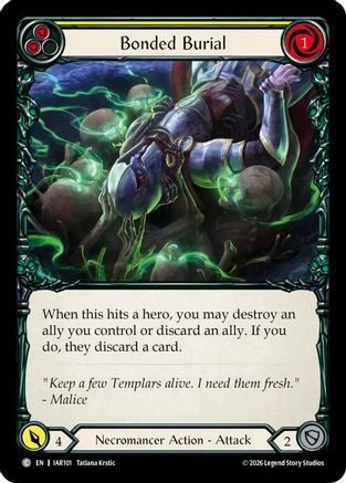 Bonded Burial (Yellow) (IAR101) - Usurp the Shadow Throne Rainbow Foil