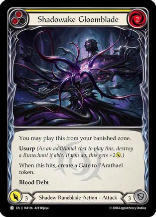Shadowake Gloomblade (Yellow) (IAR136) - Usurp the Shadow Throne