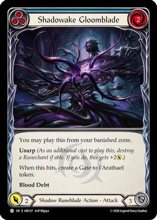 Shadowake Gloomblade (Blue) (IAR137) - Usurp the Shadow Throne Rainbow Foil