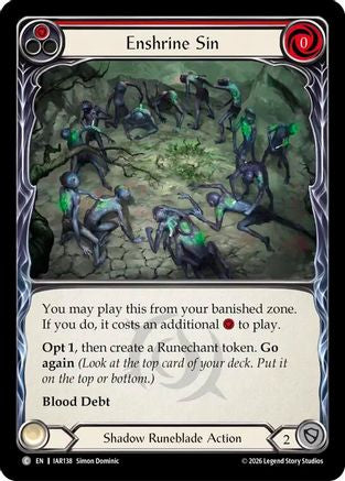 Enshrine Sin (Red) (IAR138) - Usurp the Shadow Throne