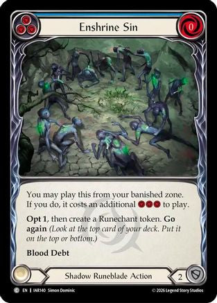Enshrine Sin (Blue) (IAR140) - Usurp the Shadow Throne