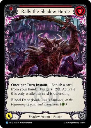 Rally the Shadow Horde (Red) (IAR171) - Usurp the Shadow Throne Rainbow Foil