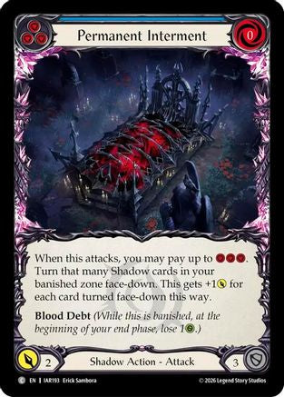 Permanent Interment (Blue) (IAR193) - Usurp the Shadow Throne Rainbow Foil