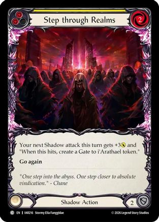 Step through Realms (Yellow) (IAR216) - Usurp the Shadow Throne Rainbow Foil
