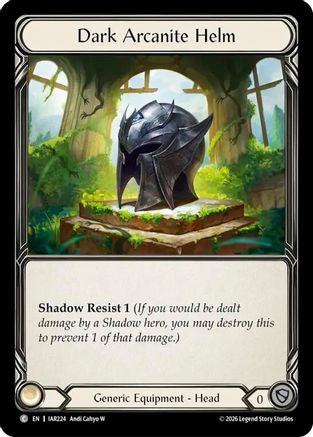 Dark Arcanite Helm (IAR224) - Usurp the Shadow Throne Cold Foil