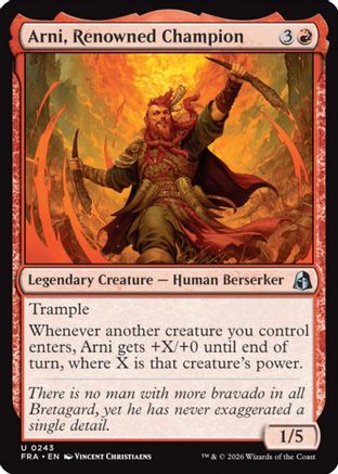 Arni, Renowned Champion (FRA-243) - Reality Fracture Foil