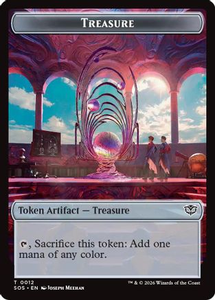 Treasure // Food Double-Sided Token (SOS-12 // 27) - Secrets of Strixhaven