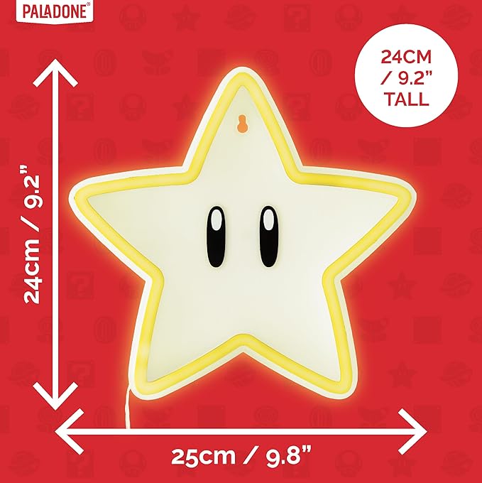 Super Mario Super Star Neon Wall Mount Light