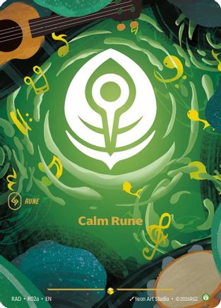 Calm Rune (R02a) (R02a) - Radiance Foil (Riftbound TCG)