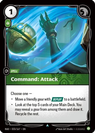Command: Attack (033/167) - Radiance  (Riftbound TCG)