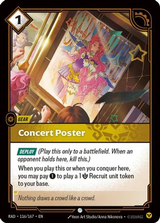 Concert Poster (116/167) - Radiance Foil (Riftbound TCG)