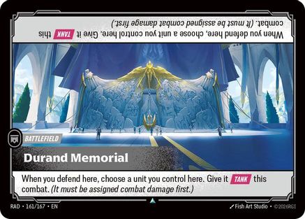 Durand Memorial (161/167) - Radiance  (Riftbound TCG)