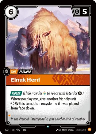 Elnuk Herd (081/167) - Radiance Foil (Riftbound TCG)