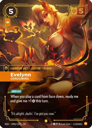 Evelynn, Consuming (Alternate Art) (090a/167) - Radiance Foil (Riftbound TCG)