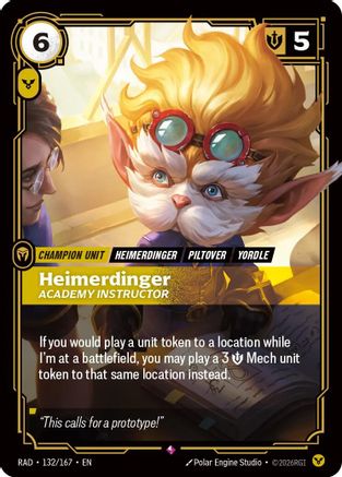 Heimerdinger, Academy Instructor (132/167) - Radiance Foil (Riftbound TCG)