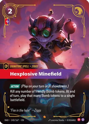 Hexplosive Minefield (142/167) - Radiance Foil (Riftbound TCG)