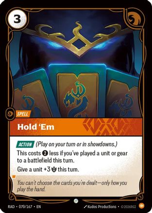 Hold 'Em (070/167) - Radiance  (Riftbound TCG)