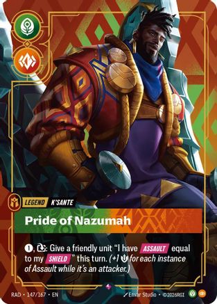 K'Sante, Pride of Nazumah (147/167) - Radiance Foil (Riftbound TCG)