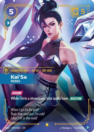 Kai'Sa, Rebel (SP) (SP4/005) - Radiance Foil (Riftbound TCG)