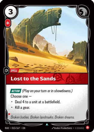 Lost to the Sands (013/167) - Radiance Foil (Riftbound TCG)