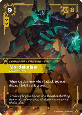 Mordekaiser, Dominating (137/167) - Radiance Foil (Riftbound TCG)