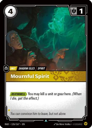 Mournful Spirit (126/167) - Radiance Foil (Riftbound TCG)