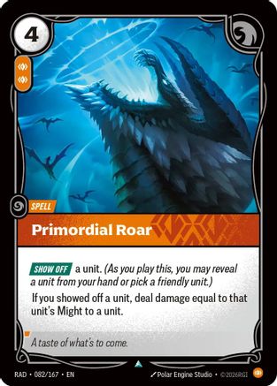 Primordial Roar (082/167) - Radiance Foil (Riftbound TCG)