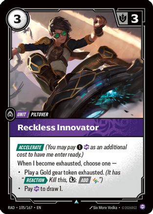 Reckless Innovator (105/167) - Radiance Foil (Riftbound TCG)