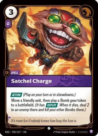 Satchel Charge (096/167) - Radiance  (Riftbound TCG)