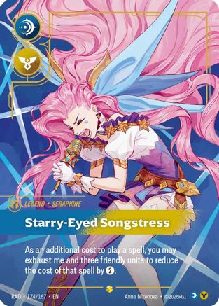 Seraphine, Starry-Eyed Songstress (Overnumbered) (174/167) - Radiance Foil (Riftbound TCG)
