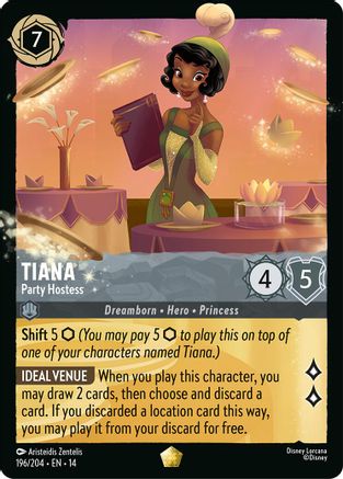 Tiana - Party Hostess (196/204) - Hyperia City Cold Foil
