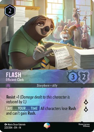 Flash - Efficient Clerk (Epic) (222/204) - Hyperia City Holofoil