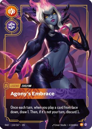 Evelynn, Agony's Embrace (153/167) - Radiance Foil (Riftbound TCG)
