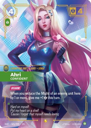 Ahri, Confident (SP) (SP1/005) - Radiance Foil (Riftbound TCG)