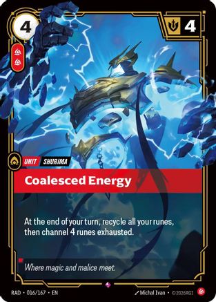 Coalesced Energy (016/167) - Radiance Foil (Riftbound TCG)