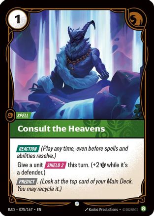 Consult the Heavens (025/167) - Radiance Foil (Riftbound TCG)