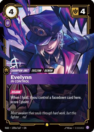 Evelynn, In Control (Alternate Art) (109a/167) - Radiance Foil (Riftbound TCG)