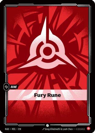 Fury Rune (R01) - Radiance Foil (Riftbound TCG)