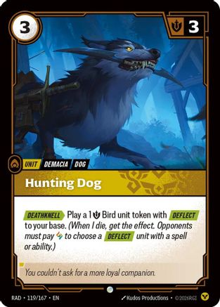 Hunting Dog (119/167) - Radiance Foil (Riftbound TCG)