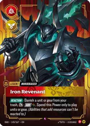 Mordekaiser, Iron Revenant (143/167) - Radiance Foil (Riftbound TCG)