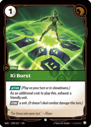 Ki Burst (028/167) - Radiance Foil (Riftbound TCG)