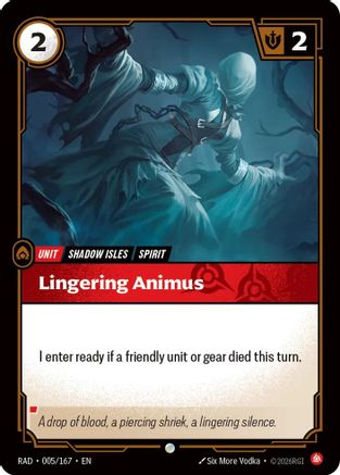Lingering Animus (005/167) - Radiance  (Riftbound TCG)